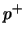 $p^{+}$