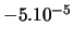 $-5.10^{-5}$