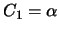 $ C_{1}=\alpha $