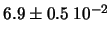 $6.9\pm0.5 \ 10^{-2}$
