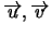 $\overrightarrow{u},\overrightarrow{v}$