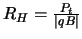 $R_{H}=\frac{P_{t}}{\vert qB\vert}$