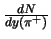 $\frac{dN}{dy(\pi^{+})}$