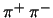 $\pi^{+} \ \pi^{-} $