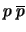 $ p \ \overline{p}$