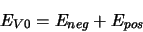 \begin{displaymath}E_{V0} = E_{neg} + E_{pos}\end{displaymath}