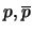 $p,\overline{p}$