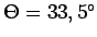 $ \Theta = 33,5^\circ$