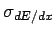 $ \sigma_{dE/dx}$
