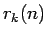 $ r_k(n)$