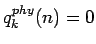 $ q_k^{phy}(n) = 0$