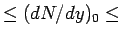 $ \leq (dN/dy)_0 \leq $