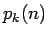 $ p_k(n)$