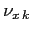 $ \nu_{x\,k}$