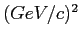 $ (GeV/c)^2$