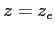 $ z=z_e$