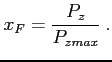 $\displaystyle x_F=\frac{P_z}{P_{z max}}\: .$