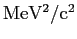 $ \rm {MeV^2/c^2}$