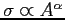 $ \sigma \varpropto A^{\alpha}$