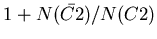 $\displaystyle 1 + N(\bar{C2})/N(C2)$