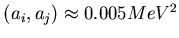 $ (a_i,a_j) \approx 0.005 MeV^2$